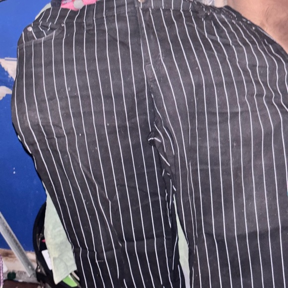 Run and Fly. Low rider stretch pinstripe unisex skinny jeans. - Picture 2 of 8